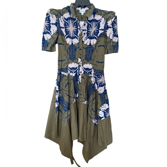 Making The Cut Gary Self Tie Dress Faded Army Royal Blue NWT Size XS - Picture 4 of 11